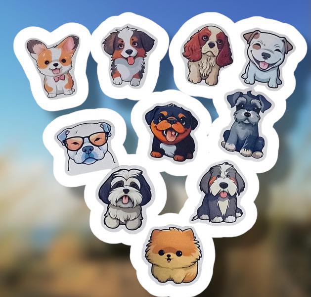 STICKER PERRITO P/TERMO RESISTENTES X 10 UNID