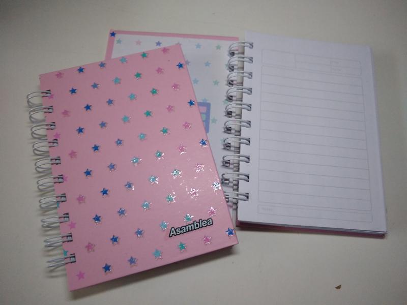 LIBRETA 10X15 T/DURA X 120 HS ESTRELLA GLITTER