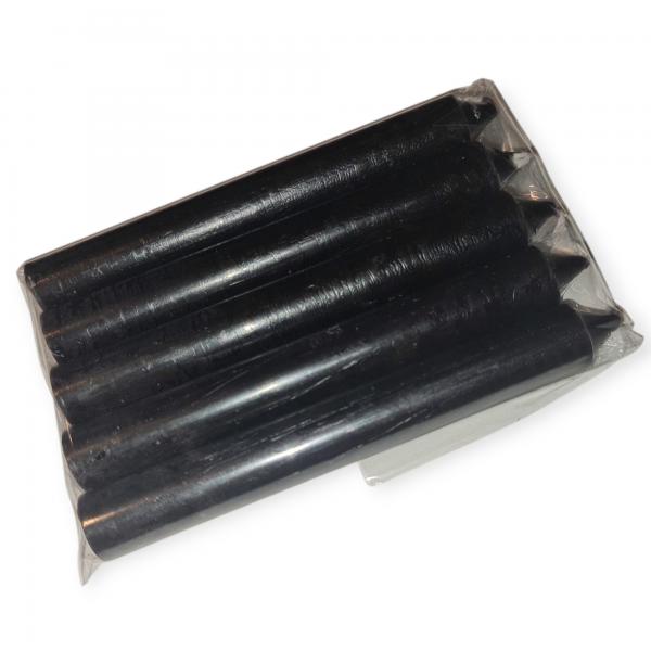 VELA LISA 12 CM NEGRA X 5 UNID (PARAFINA)