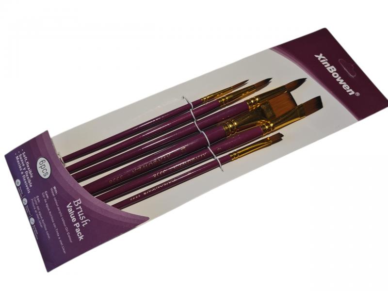 PINCEL ART X 6 UNID CHATOS/REDONDO