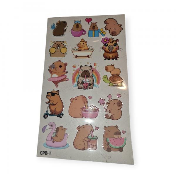 STICKER TRANFER P/TERMOS CAPYBARA