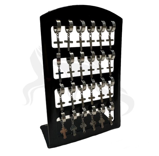 ARO A QUIR ARGOLLA CRUZ PLATEADA X PAR