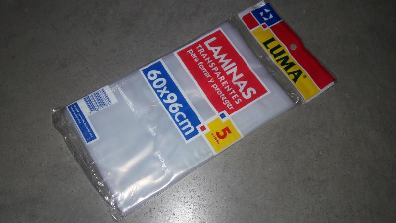 LAMINA NAYLON P/FORRAR 60 X 96 CM X 5 UN