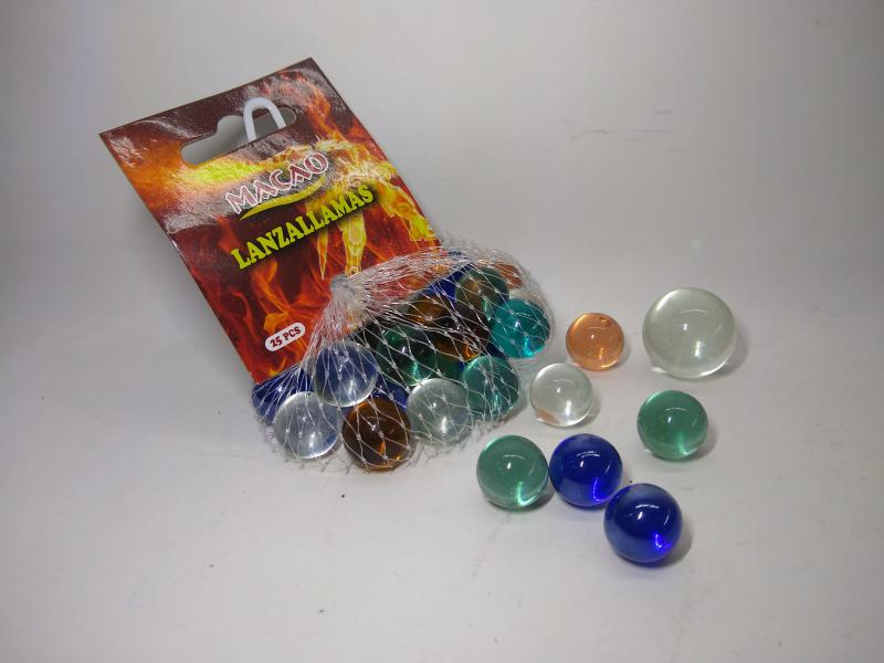 BOLITAS LANZALLAMAS  X 24 + BOLON EN RED