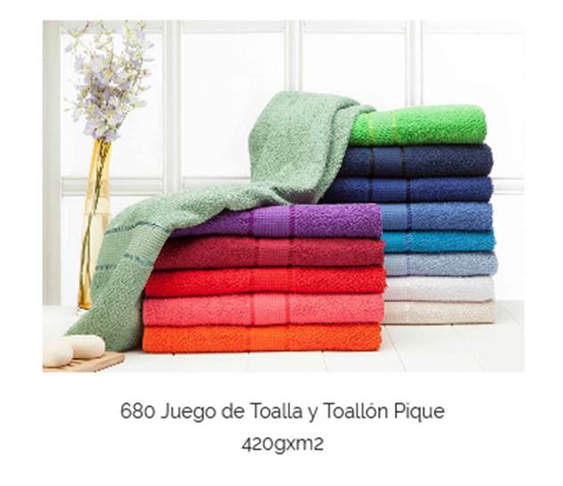 TOALLA Y TOALLON WOSSEN 100% ALGODON