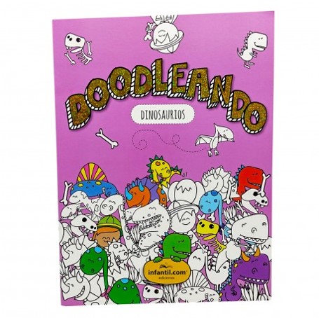 LIBRO DOODLEANDO - DINOSAURIOS 23*31
