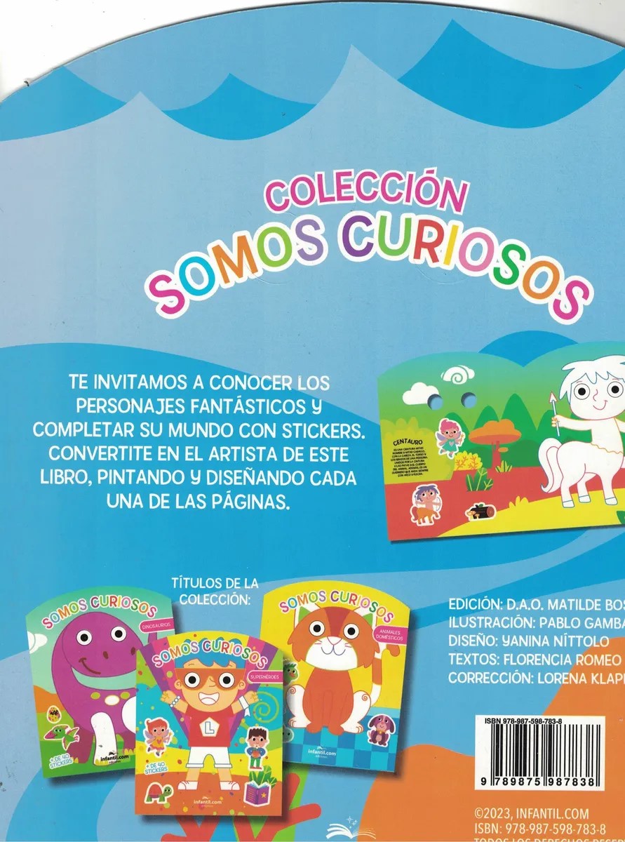 LIBRO SOMOS CURIOSOS PERSONAJES FANTASTICOS 24*30