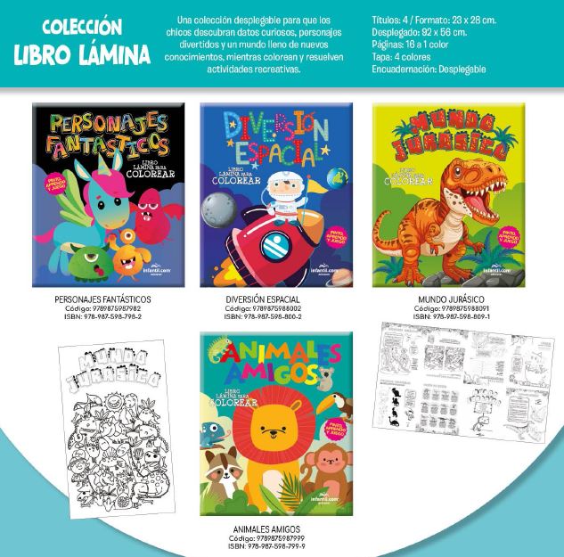 LIBRO DESPLEGABLE LAMINA MUNDO JURASICO 23*28