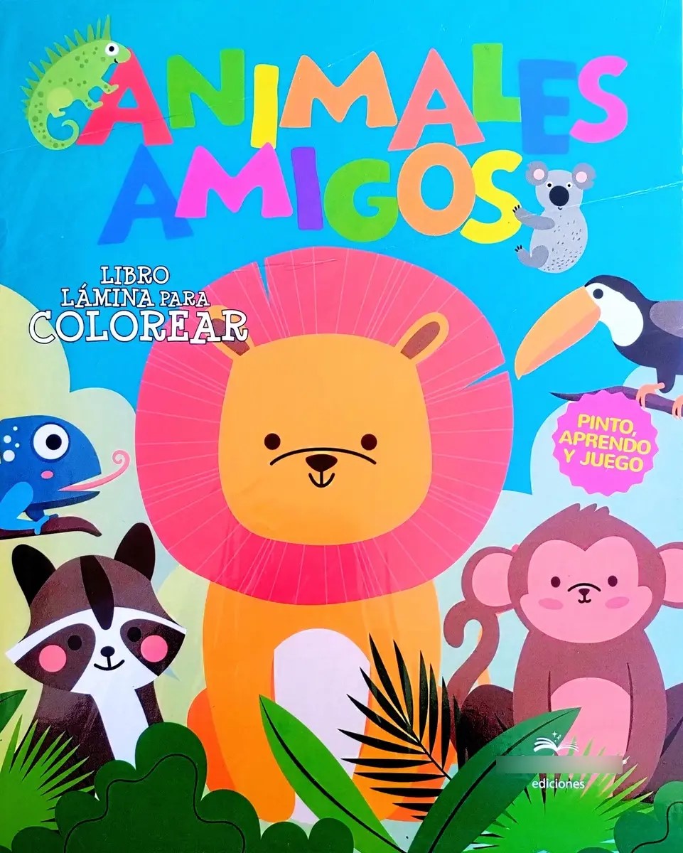 LIBRO DESPLEGABLE LAMINA ANIMALES AMIGOS 23*28