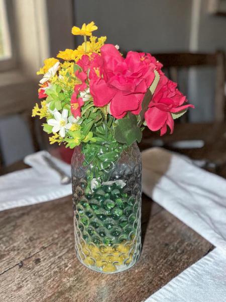 VIDRIO * FLORERO BURBUJA CM