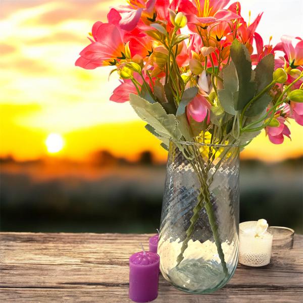 VIDRIO * FLORERO PERA 18CM