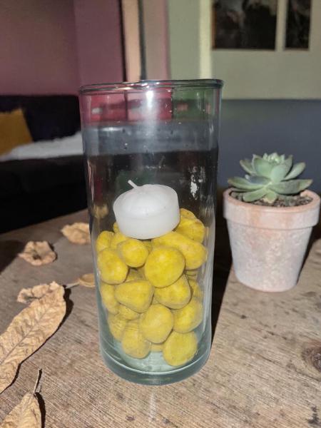 VIDRIO * FLORERO CINZANO 15X7CM