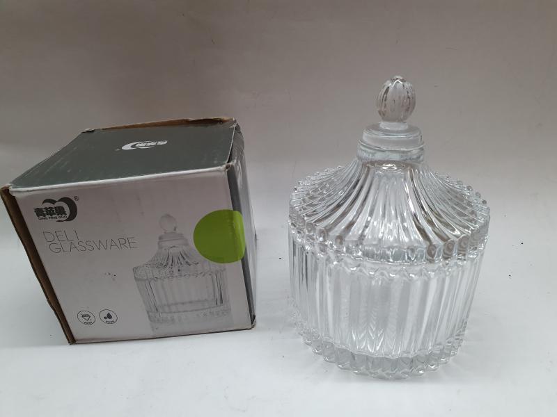 CARAMELERA VIDRIO RAYADO 9X6CM