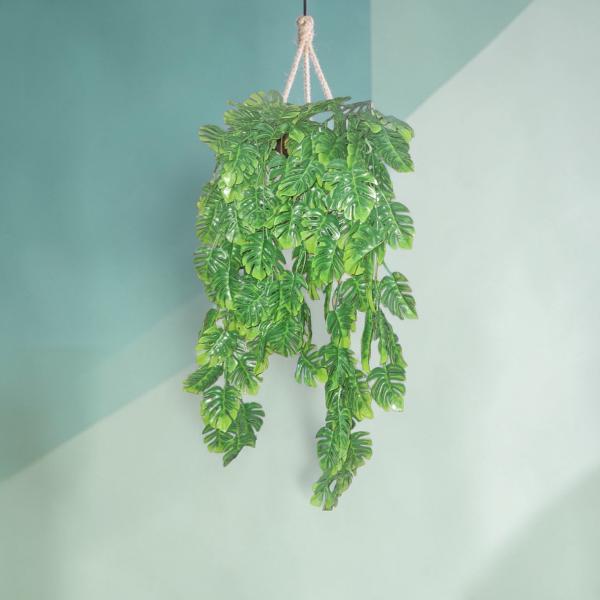 RAMO VERDE HOJITAS ZANDALIA COLGANTE 70CM