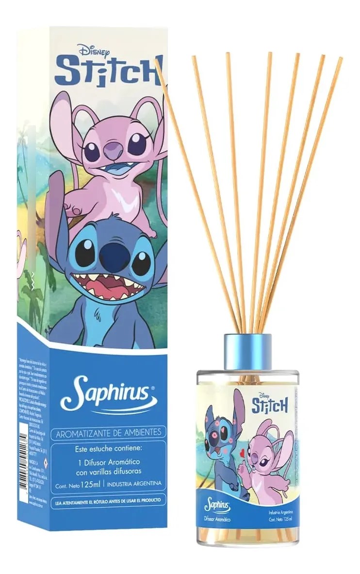 DIFUSOR 125ML SAPHIRUS DISNEY STITCH Y ANGEL