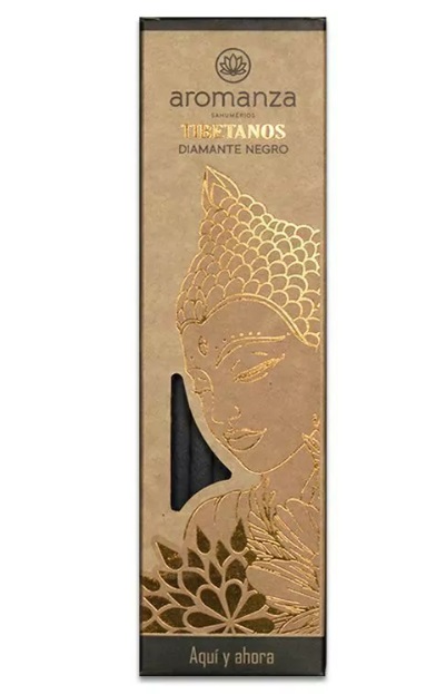 SAHUMERIO TIBETANOS X 8 UNID DIAMANTE NEGRO