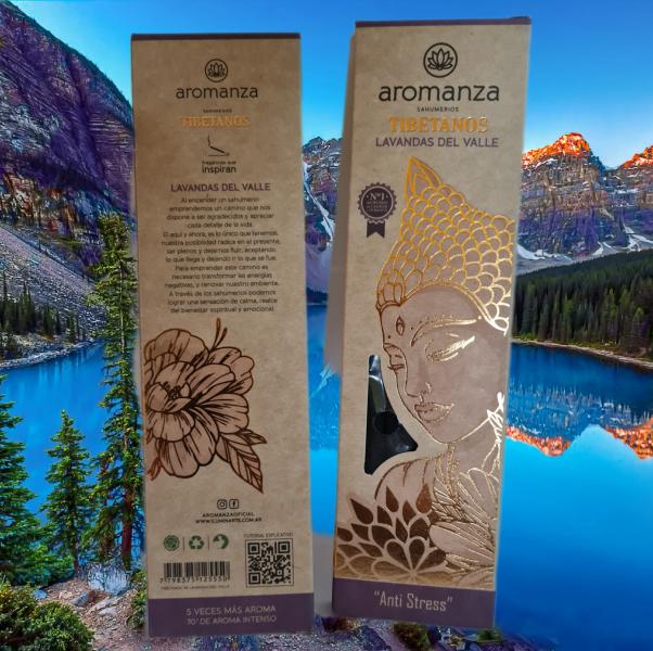 SAHUMERIO TIBETANOS X 8 UNID LAVANDAS DEL VALLE