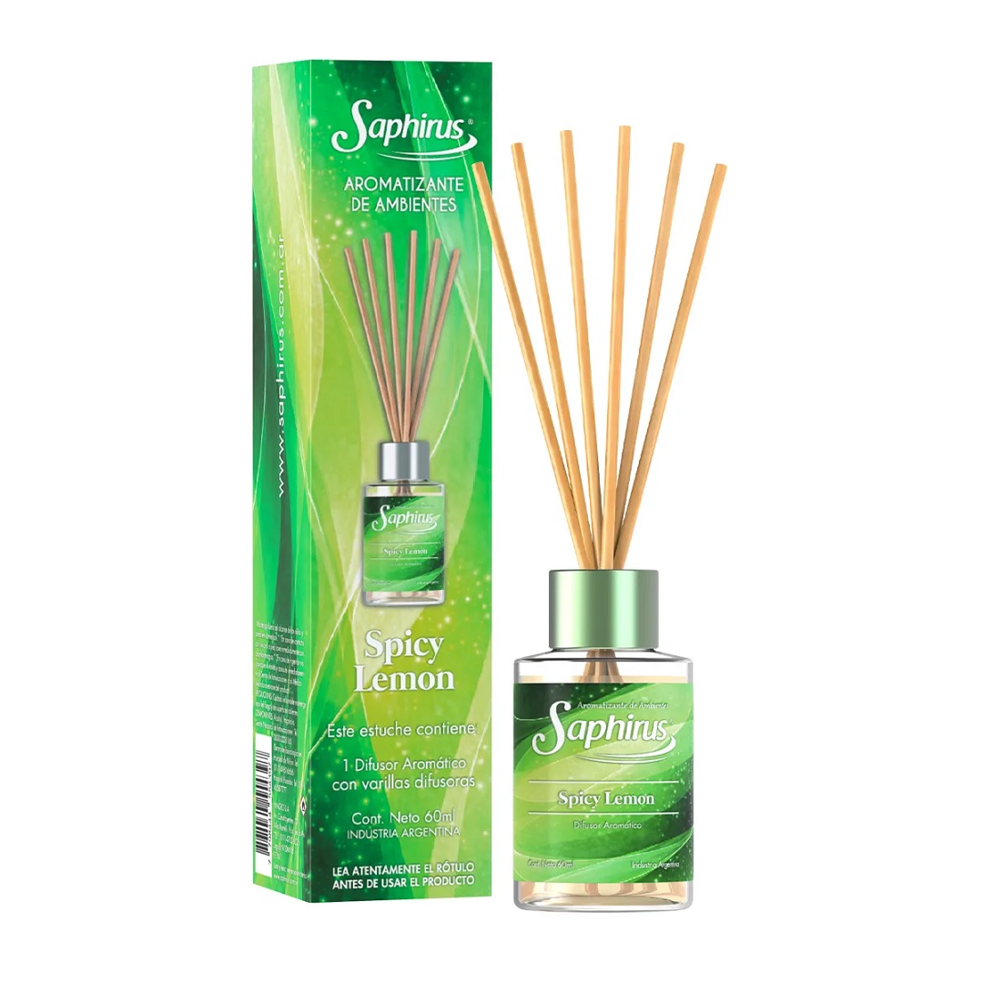 DIFUSOR 60ML SAPHIRUS SPICY LEMON