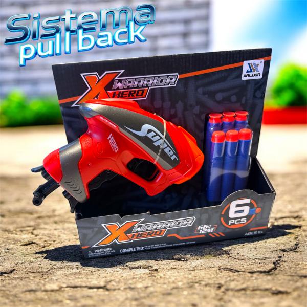 PISTOLA LANZA VENTOSA SIST. PULL BACK 20 CM