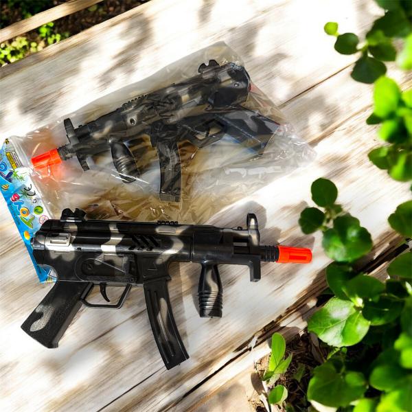 ARMA TIPO AMETRALLADORA CON CHISPA 26 CM