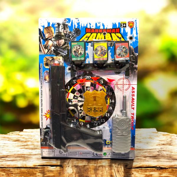 REVOLVER LANZA DARDOS + 3 BLANCOS Y ACC 32*24