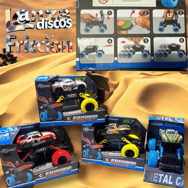 AUTO MOSTER LANZA DISCO Y A FRICCION 20 CM