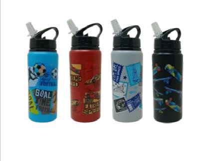 BOTELLA ACERO ESTAMPADA PICO RETRACTIL 600 ML