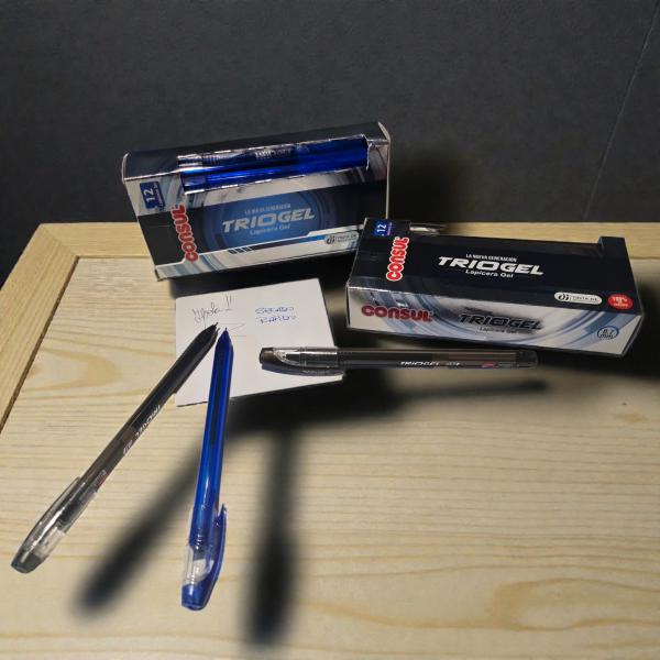 BOLIGRAFO CONSUL TRIO GEL 0.7MM (AZUL O NEGRO)