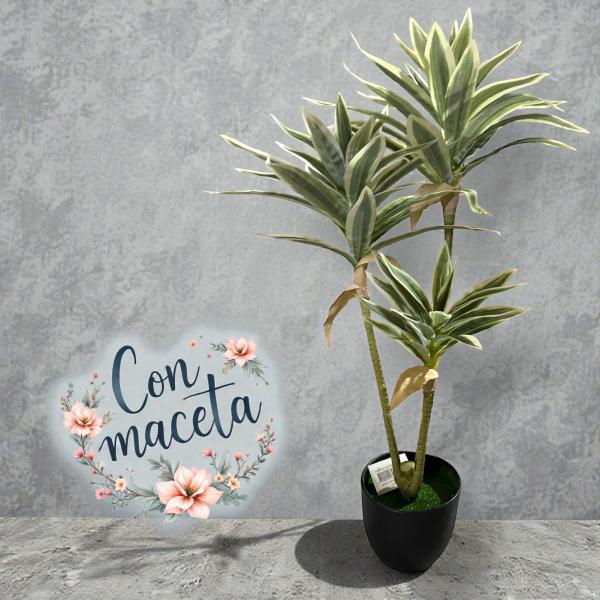 PLANTA TIPO PALO DE AGUA 3 BRAZOS C/MACETA 44 CM