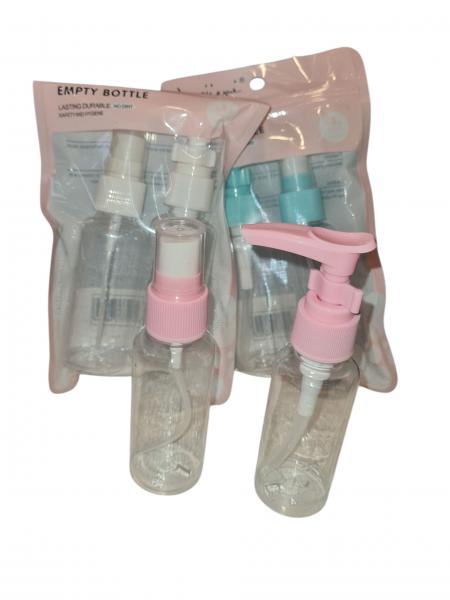 ROCIADOR SPRAY PLAST RECARGABLE 50ML KIT VIAJE X 2