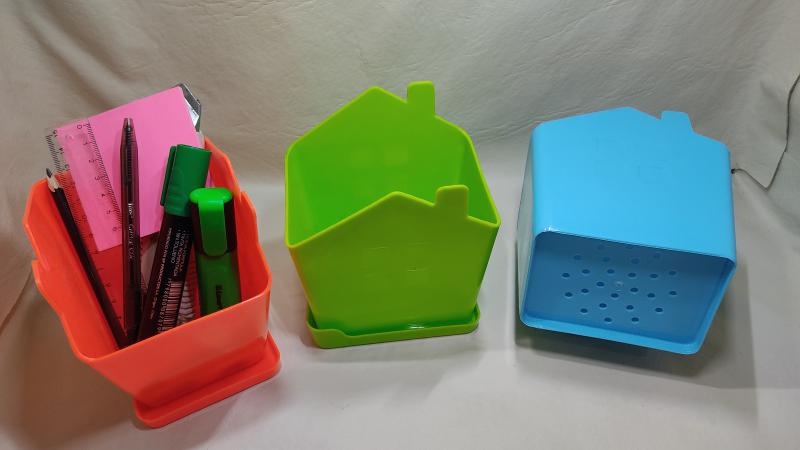 PORTA OBJETOS FORMA CASA 13*14