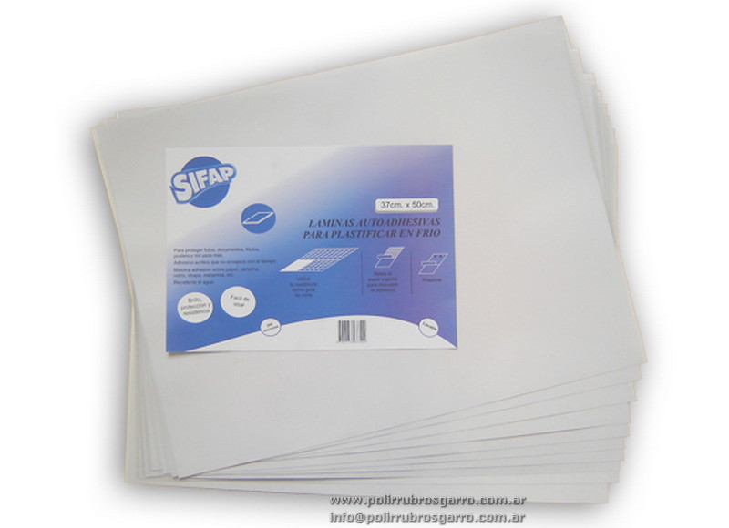 PAPEL P/PLASTIFICAR EN FRIO 37X50 X 10 UNID