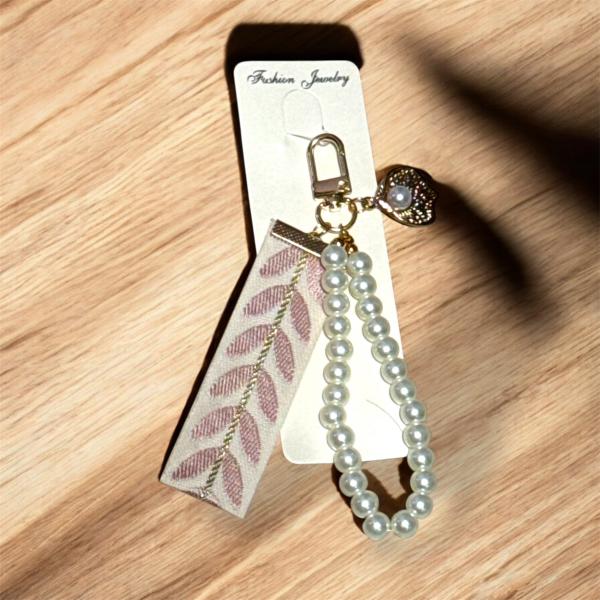 LLAVERO PERLAS/CINTA/DIJE 12 CM