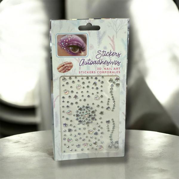 STICKER STRASS ROSTRO C/CORAZON 20*12CM
