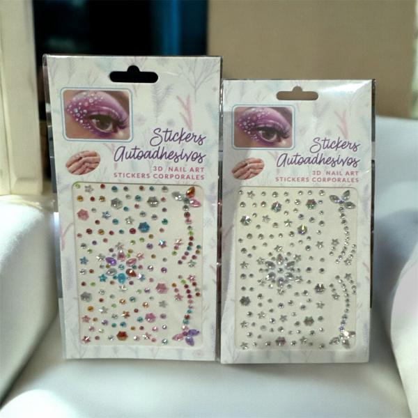 STICKER STRASS ROSTRO C/FLOR 20*12CM
