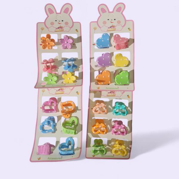 BROCHE X 6 PASTELES C/LUNARES FORMAS SURTIDAS