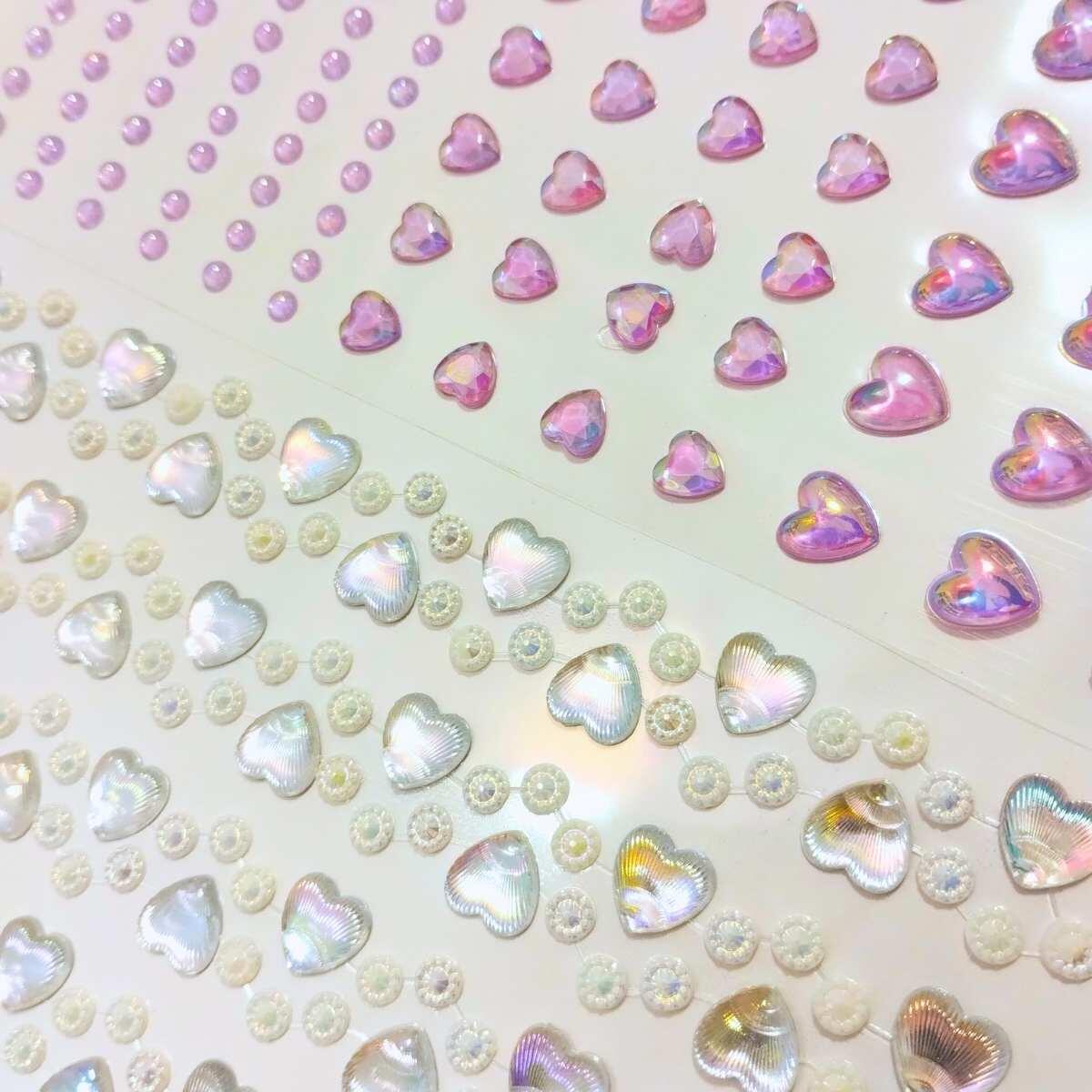 STICKER STRASS BRILLOS CORAZON/CIRCULOS