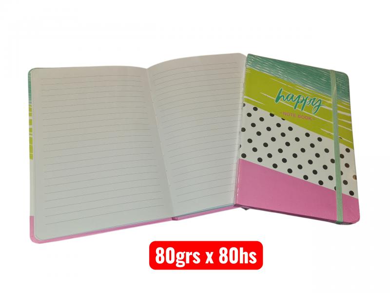 CUADERNO TAPA DURA A5 80GRS X 80HS