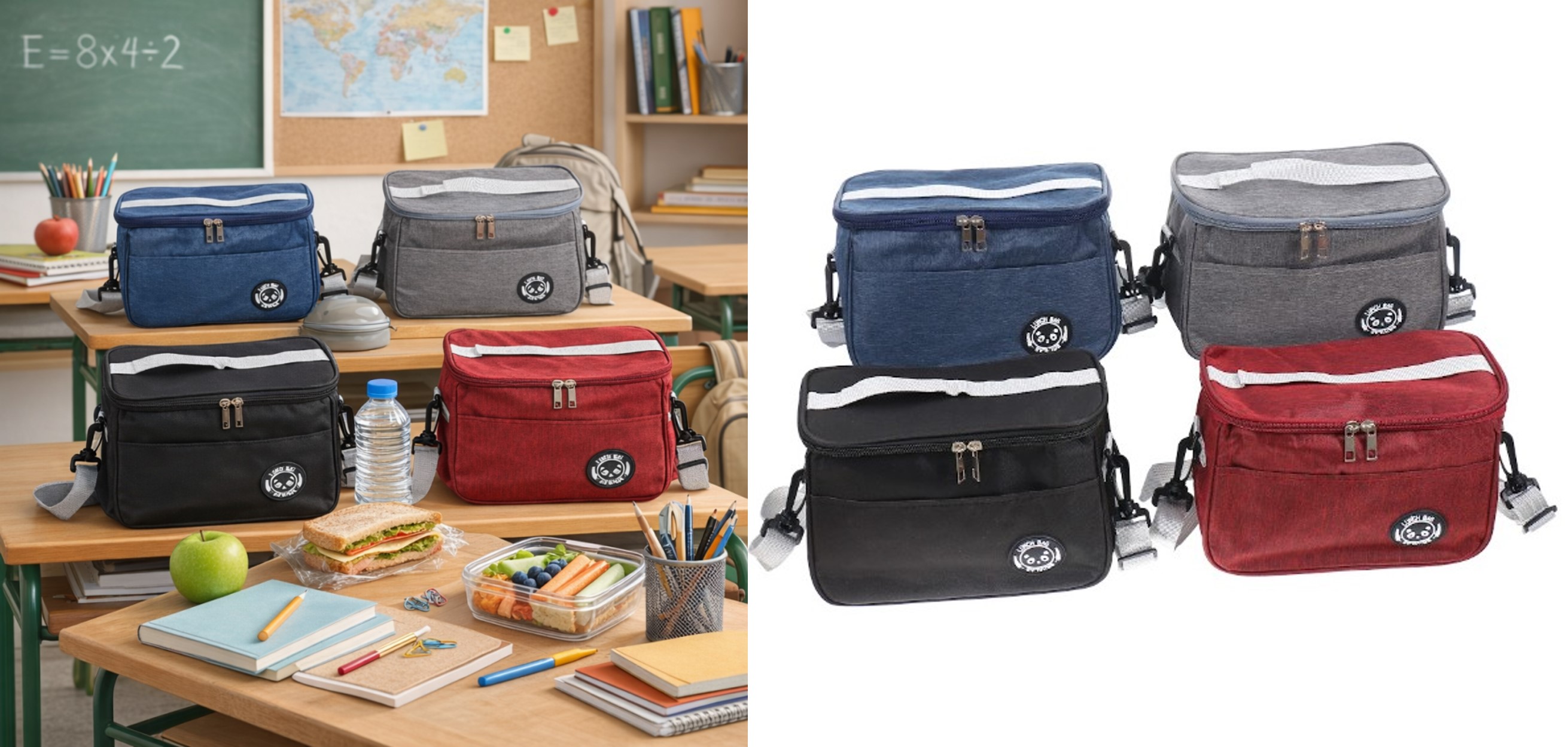 LUNCHERA TERMICA C/BOLSILLO 27*17