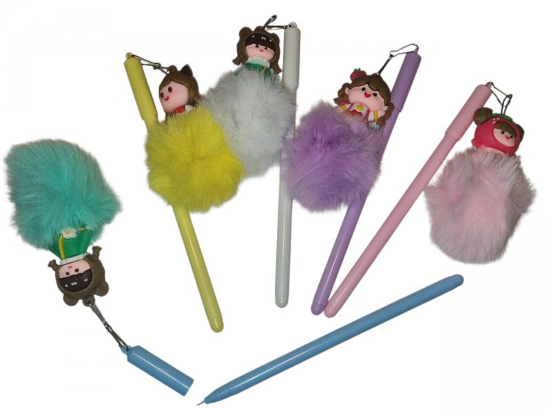 BOLIGRAFO C/MUÑEQUITA POMPOM X UNID