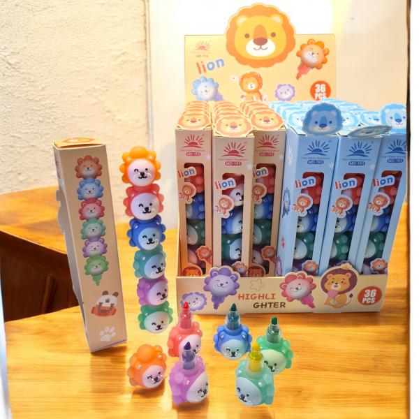 RESALTADOR PASTEL APILABLE LEON X 6 UNID