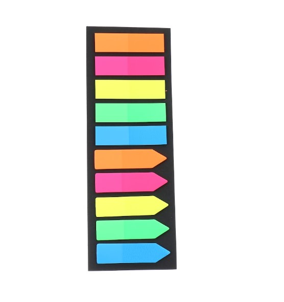 NOTAS AUTOADHESIVAS COLORES (FLECHA/RECT) 16*6