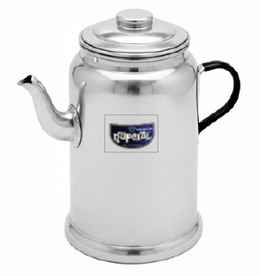 ALUMINIO*CAFETERA 1LT CHAROL NUPCIAL