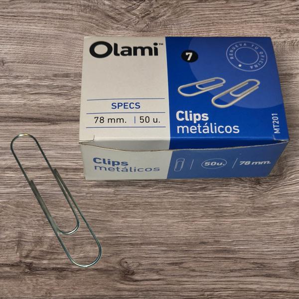 CLIP METALICO  Nº7 78MM X 50UNID
