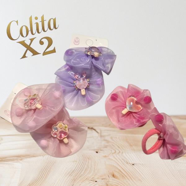 COLITA X 2 CON TUL Y APLIQUE ACRILICO