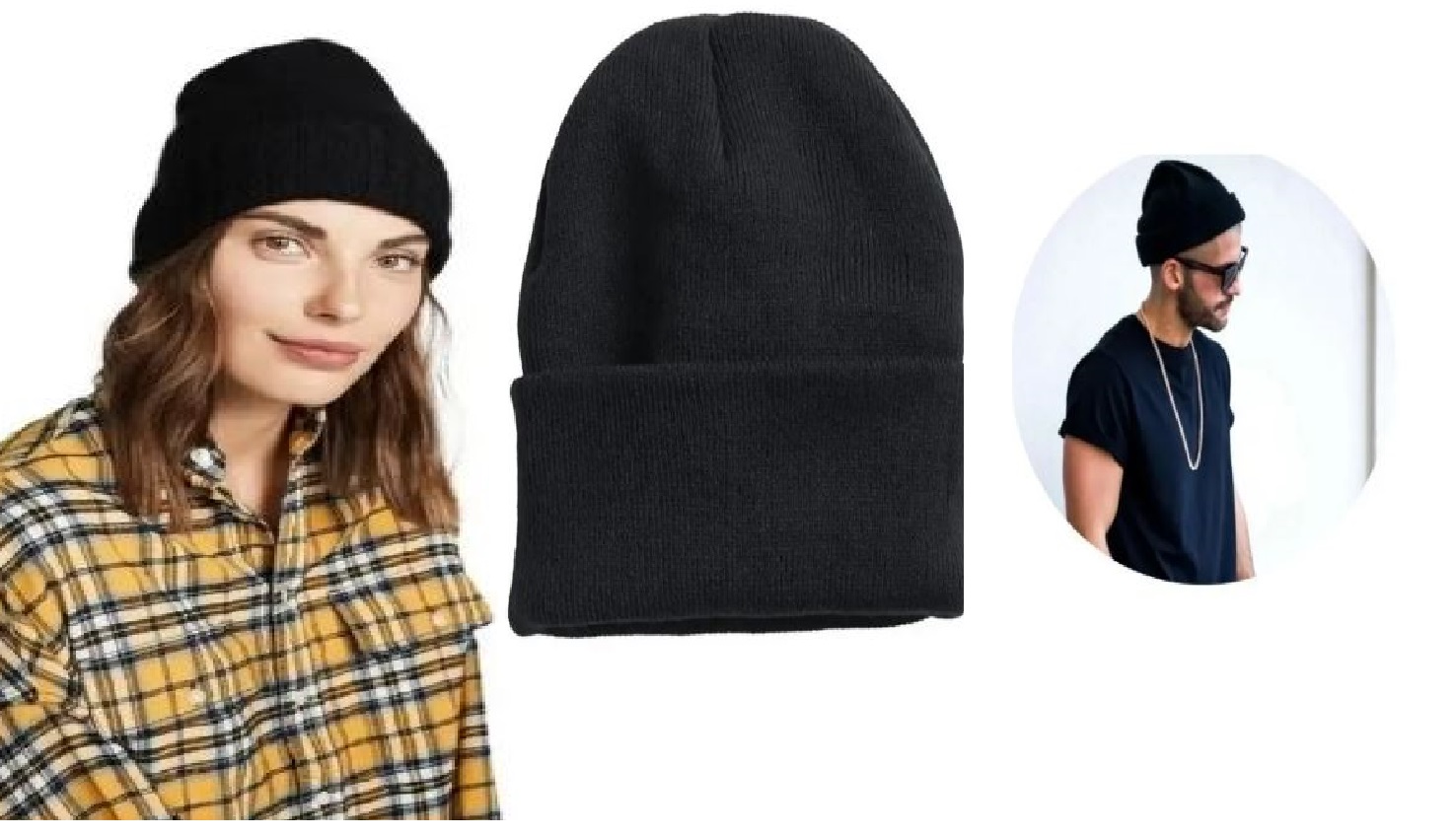 GORRO LANA ROCKY NEGRO Y COLORES OSCUROS