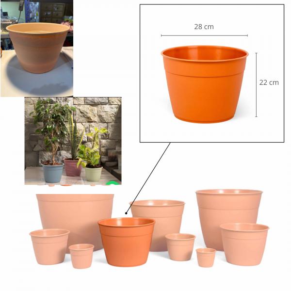 MACETA BOMBE Nº28 20X28CM SIMIL MADERA