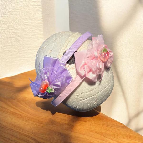 VINCHA FORRADA C7 MOÑO DE TUL Y DIJE