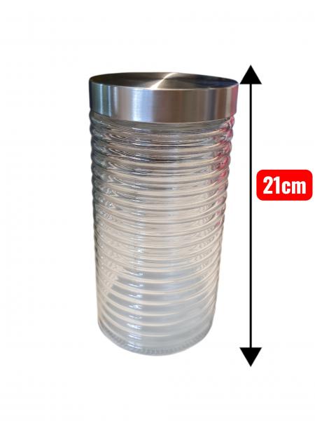 FRASCO VIDRIO LINEAS 21CM