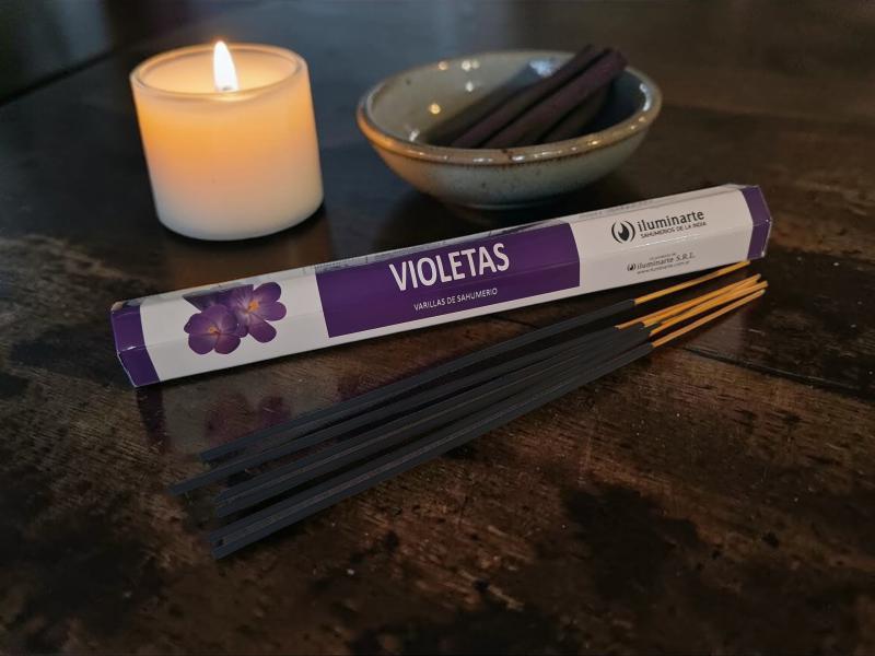 SAHUMERIOS HEXAG LINEA BLANCA X 15 UNID VIOLETAS